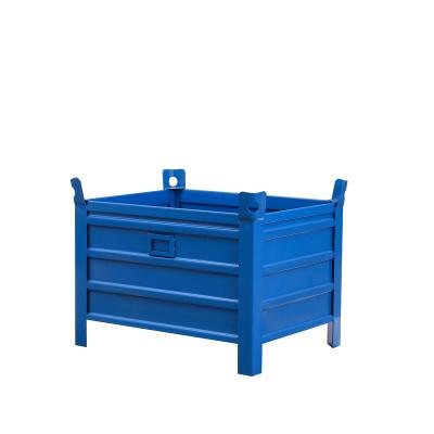 China Materials Handing Blue Power Coating Transportation Storage Box Pallet Logistic Cage for sale