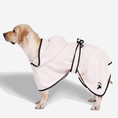 China Wholesale Super Soft Breathable Quick Drying Thick Washable Soft Dog Bathrobe Microfiber Dog Bath Towel for sale