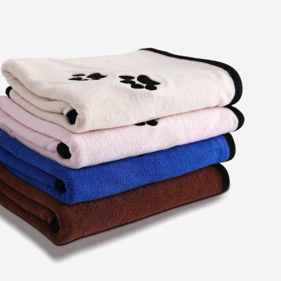 China Breathable Custom Printed Design Microfiber Pet Supplies Quick Dry Super Absorbent Pet Cats Purse Grooming Robe Cleaning Bath Towel for sale