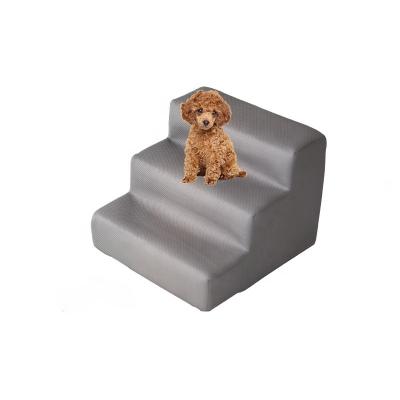 China Viable Dog Cat Stairs Pet Step Stair With Removable Cover High Density Foam Portable Lightweight Zipper Ramp for sale