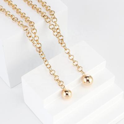 China New Arrival Classic Women's Chain Necklace14 k Carat Plated Big Chunky Necklace for sale