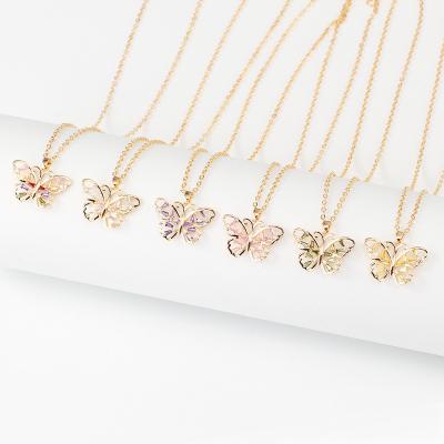 China New Arrival Classic Women's Zircon Butterfly Necklace, Pendant Necklace, Lady's Jewelry for sale