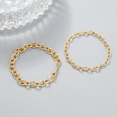 China CLASSIC Trending Link Chain Bracelet Jewelry Women , Adjustable Gold Plated Brass Bracelet DIY For Party for sale