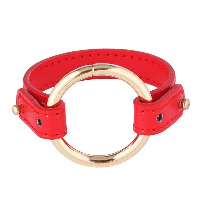 China Trend CLASSIC Fashion Jewelry PU Metal Buckle Bracelet Leather Unisex Wholesale for sale