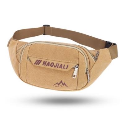 China Water Proof Waist Pack Sports Men Bag Fashion Canvas Belt Bag Fanny Pack Travel Canvas Sports Waist Bag for sale