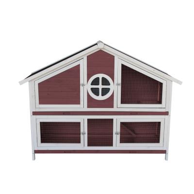 China Breathable China Flat Pack Rabbit Hutch Wooden Rabbit Cage Pet House For Rabbit Living for sale