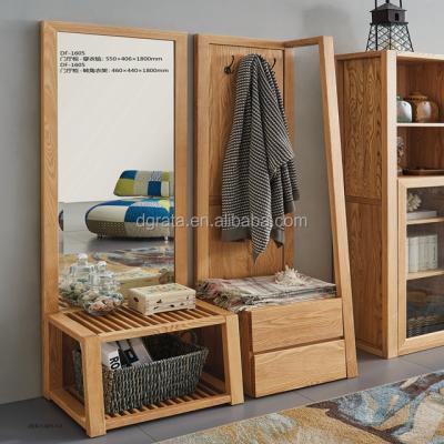 China 2019 Latest Solid Wood Design Modern Wooden Mirror Rack / Dresser for sale