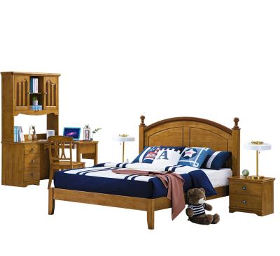 China Modern bookcase headboard kids bed solid wood bedroom furniture set for kids bedroom furniture for sale