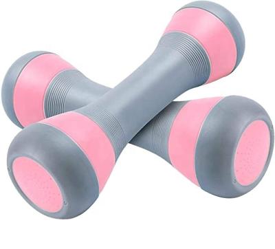 China Dumbbell LXY-215 4kg Universal Adjustable Dumbbell Set Weight Pink Rubber Dumbbells For Gym Exercise for sale