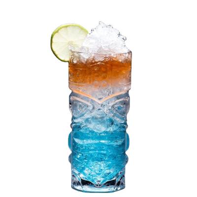 China CLASSIC Hawaiian Lagoon Creative Cold Glass Blue Cocktail Drinks Juice High Face Ball Glass for sale