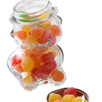 China High Grade Freshness Preservation Insect Gummy Heat Resistant Moisture Proof Christmas Bear Cookie Jar Tea Sealed Glass Bottle Jars for sale