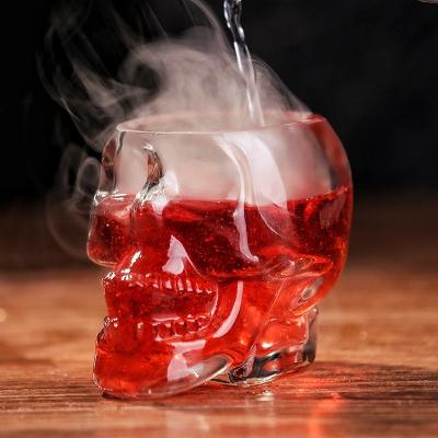 China Luxury Whiskey Spirit Glass Bottle Whiskey Shot Glass Skull Wine Glass Vampire Glass Cocktail Spirit Glass Bottle Wholesale Producer for sale