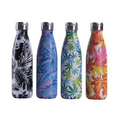 China CLASSIC High Quality Transfer Printing New Design Logo Private Label Sport Stainless Steel Vacuum Custom Water Bottle for sale