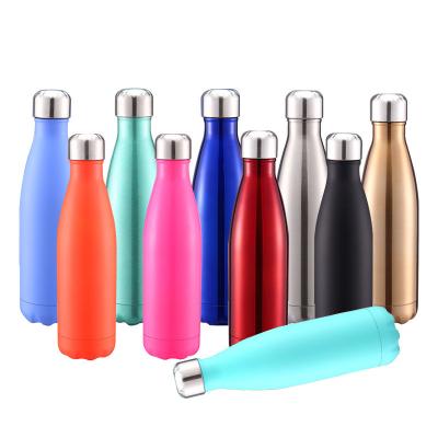 China Promotion 500ml Double Wall Stainless Steel Vacuum Flask Thermos Stocked Cola Shape Insulated Water Bottle With Custom Logo for sale