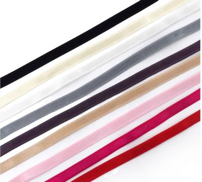 China Color Non-Slip Running Stocking 6MM Spandex Satin Elastic Price Shoulder Tapes Bra Strap Bands Baby Cloth DIY Skirt Underwear Accessory for sale