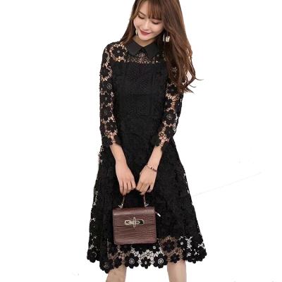 China Viable Hot Selling Designer Embroidered French Tulle Black Lace Fabric For Dress for sale