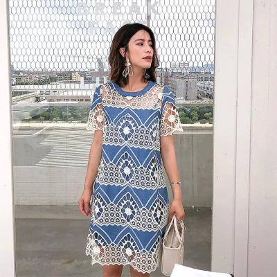 China Viable Wholesale Cheap French Tulle Embroidered Cotton Lace Fabric For Evening Dress for sale