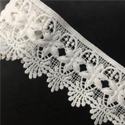 China 1 Yards High Quality Multi Material Wedding Decoration DIY Trim Lace Scale Organza Cotton Fabric Embroidery Viable Color for sale