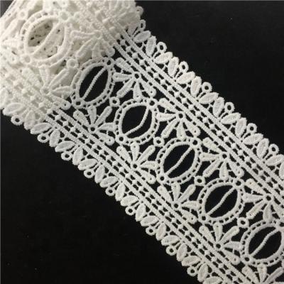 China Polyester Mesh 45mm Cotton Viable Lace Trim White Lace Fabric Gift Decoration Ribbon Wrapping Material for sale