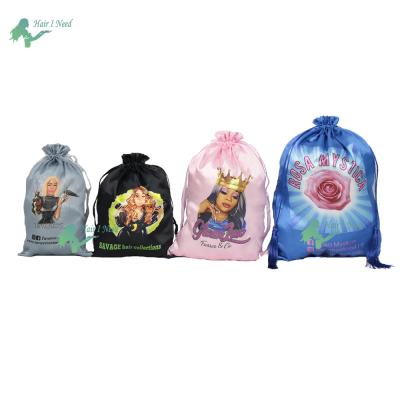 China Low MOQ Gift Factory Price Satin Drawstring Bag Custom Made Bag For Hair Packaging for sale