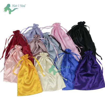 China Gift Accept Low MOQ Satin Bags 18x30cm Hair Packaging For Hair Extensions Gift Bag for sale