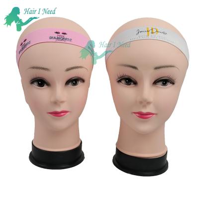 China Fashion Wholesale Hair Wigs Head Band Printed Logo Adjustable Wig Band Elastic Custom Elastic Band For Wigs for sale