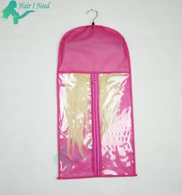 China High Quality Recyclable Custom Logo Zipper Suit Case Bag With Hanger For Hair Extension for sale