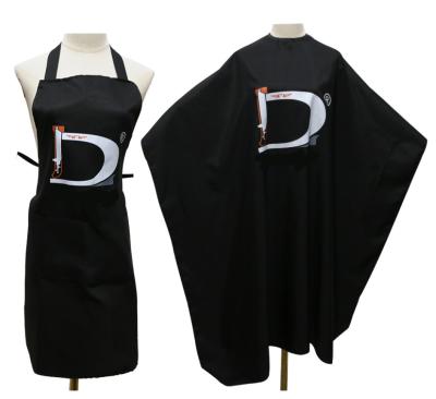 China Hair Cutting Custom Logo Hair Salon Barber Cape Apron With Pocket For Hairdresser for sale