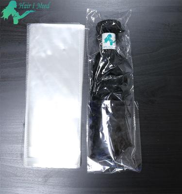 China China Clear Recyclable Plastic Bag For Hair Extension Hair Packaging Bag for sale