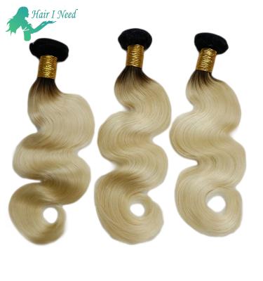 China Silky Straight Russian Raw Virgin Human Hair Body Wave 1B 613 Blonde Hair for sale