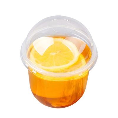 China Unique Design Single Wall Hot Selling Mugs Jelly Plastic Coffee Cup With Clear U-shaped Lid for sale