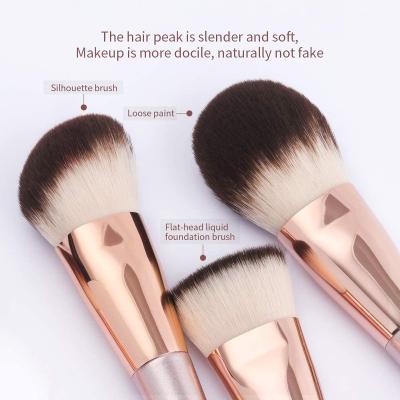 China Private Label 15pcs Vegan Black Makeup Brush Face Goat Hair Eye Lash Fan Custom Brush Natural Hair Metal Makeup Brush Maximum Workstation Concentration Values ​​of 15 parts for sale