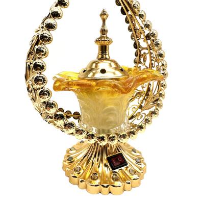 China Arabic Style Metal Censer In The Islamic Fine Household Plug-in Burner Middle Eastern Bellies Aroma Smoked Censer for sale