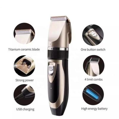 China High Quality Rechargeable Hair Trimmer Dog Shaver Household Cordless Electric Pet Grooming Clipper for sale