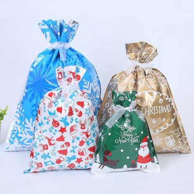 China Colorful and Fashion Custom Candy Bag Halloween Christina Mouth Package Rope Suction Bag Packaging Candy Gift Plastic Bags for sale