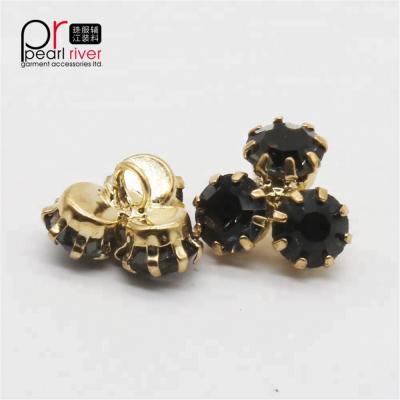 China Pointback Wholesale Not Hot Fix Round Loose Shape Glass Rhinestones For DIY Clothes Bag Jewelry for sale