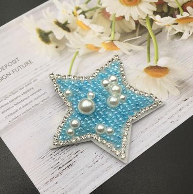 China Handmade Handmade Star Shape Rhinestones Patches For Decoration for sale