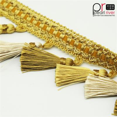 China Pom Pom Fringe Trim Decorative Tassel Fringe with Pom Pom for sale