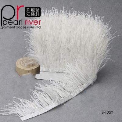 China Trimming Fringe Feather Decorations Fringe Wholesale Free Sample Customized OEM Ostrich Feather Trim for sale