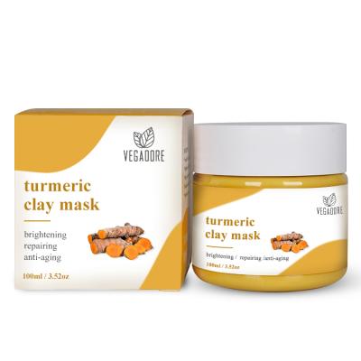 China Pure Whitening Organic Turmeric Clay Mask Moisturizing Anti Aging Private Label 100% Moisturizer for sale