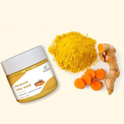 China Moisturizing Cream Ginger Powder Facial Mask Natural Deep Cleansing Illuminating Clay Turmeric Mask for sale