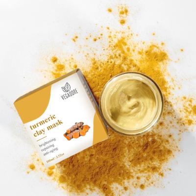 China Moisturizer OEM Purifying Skin Face Natural Brightening Hydrating Turmeric Clay Face Mask for sale