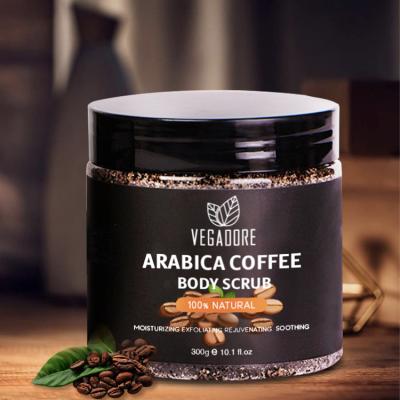 China Organic Exfoliator Private Label Skin Lighting Anti Aging Exfoliate Arabica Coffee Body Scrub for sale