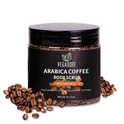 China Exfoliator Coffee Scrub Organic Face And Body Skin Whitening And Peeling Natural Arabica Coffee Body Scrub for sale