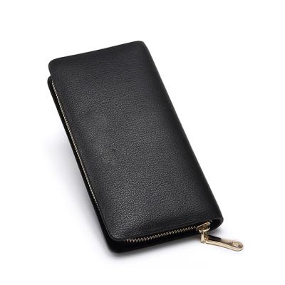 China Long wallet genuine leather anti theft men purse wallet clutch bags made in china for sale