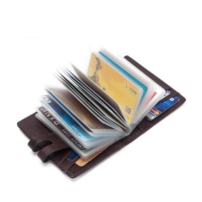 China Wholesale Business Vintage RFID Blocking Card Holder Minimalist Wallet For Men Leather for sale