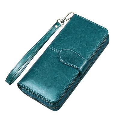 China Anti Theft Wholesale Ladies Clutch Bag Custom Leather Woman Wallet for sale