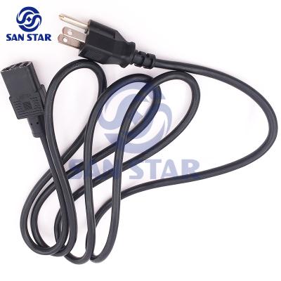 China US Standard Power Cable With Plug Power Supply Parts US Power Cord 3 Pin USA Plug 1.8m 3x0.824 mm2 for sale