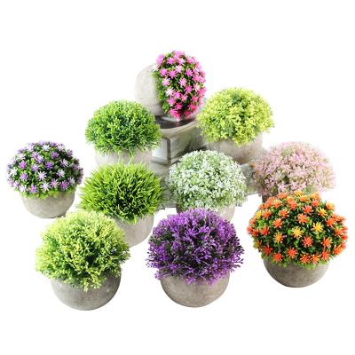 China Potted Small Boxwood Eco-Friendly Fake Greenery Topiary Tree Plants For Bathroom Cafe Office Dining Room Office Farmhouse for sale