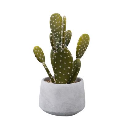 China Eco-friendly Artificial Saguaro Cactus Faux Plants With Gray Pot For Home Office Shop Decoration for sale